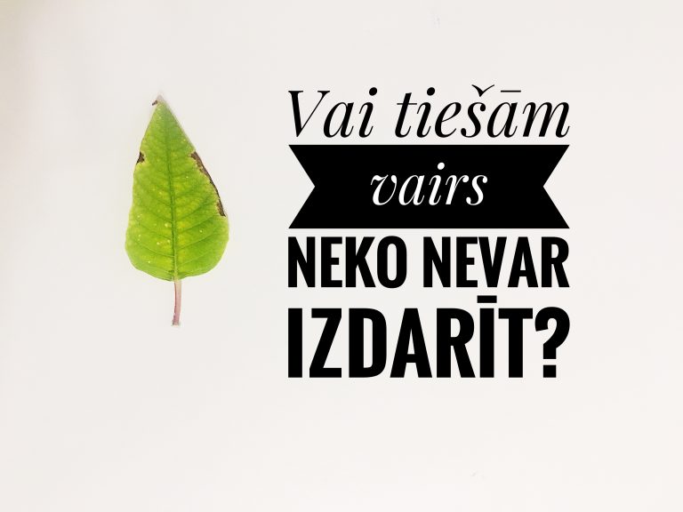 Vai tiešām vairs neko nevar izdarīt?